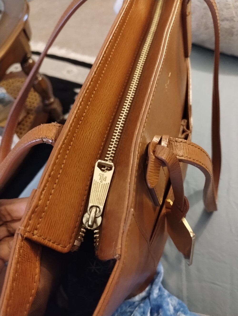 Ralph Lauren Brown Leather Zip Tote - Picture 5 of 10